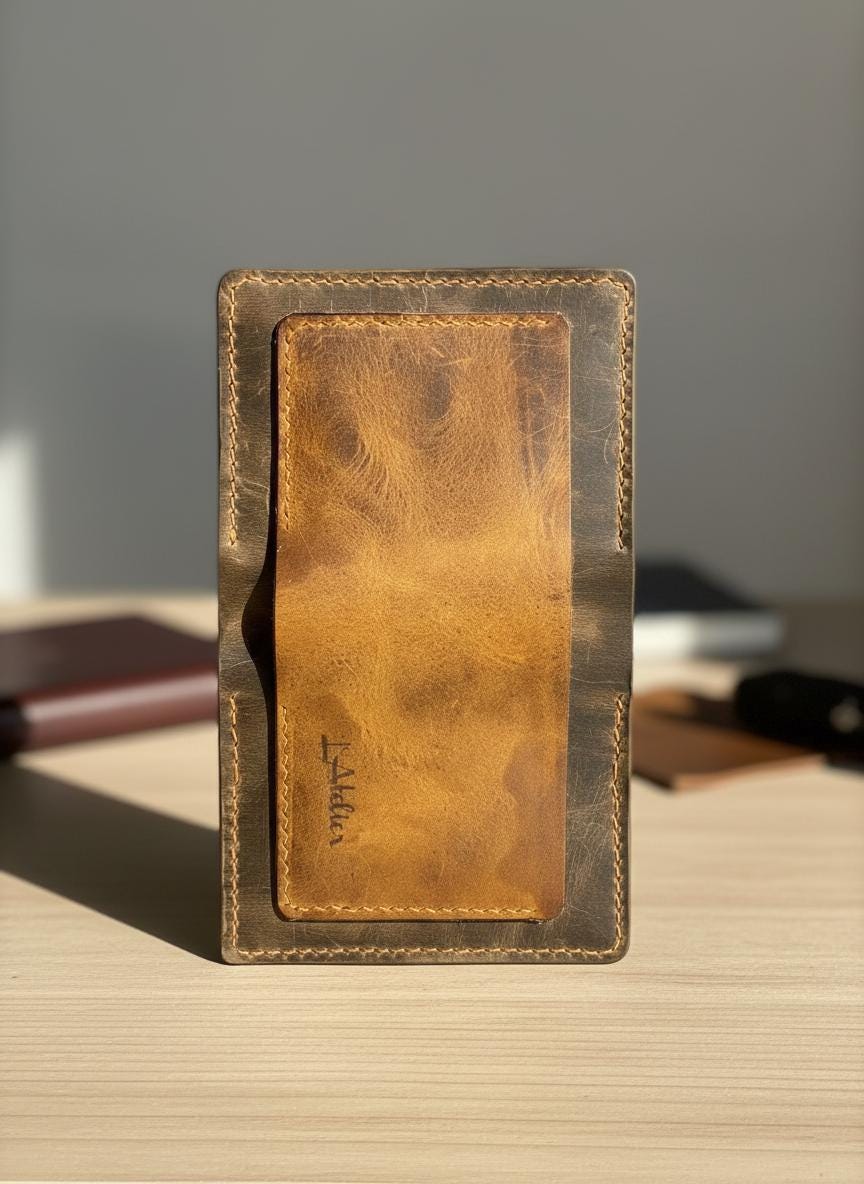 L'Atelier Élégance – Porte feuille Duo Prestige en Cuir Véritable