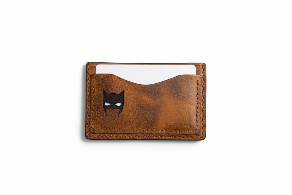 Porte-cartes cuir véritable – Finition vintage BATMAN