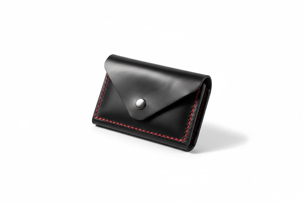 Porte-cartes en cuir fait main – Style enveloppe Crealux