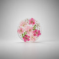 Sous-verres en résine avec fleurs naturelles – Lot de 5 – Élégance, Amour et Art de Vivre – Support inclus