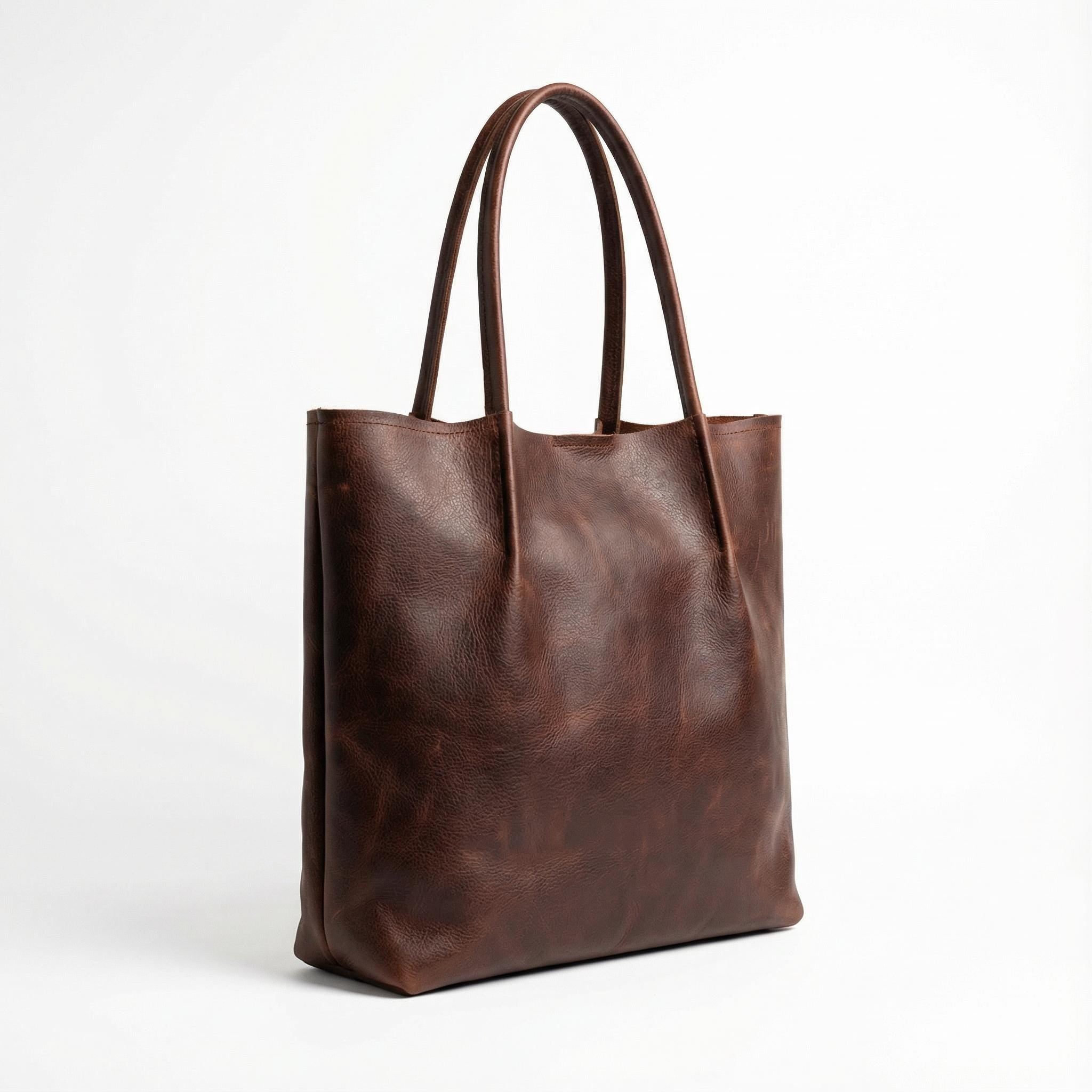 Handmade Genuine Leather Tote Bag for Women – Artisan Leather Handbag – Vintage Brown Leather Shoulder Bag