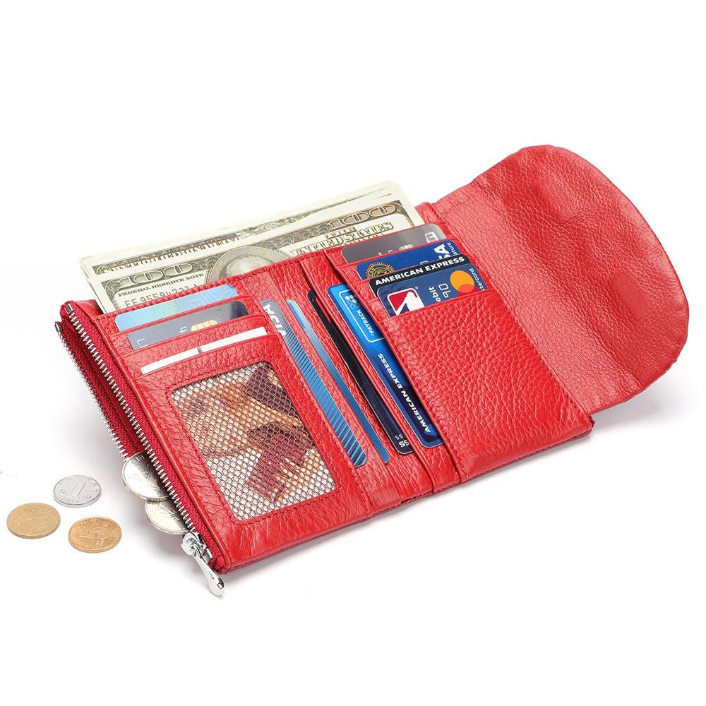 Red Crocodile Wallet for Women, Leather Zip Wallet, Luxury Clutch Purse, Elegant Long Wallet, Patent Leather Wallet, Gift for Her