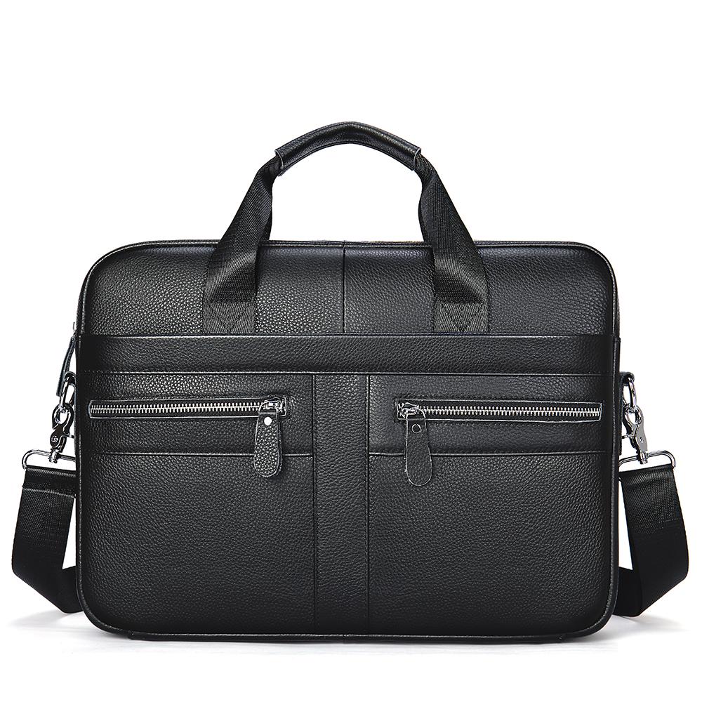 mochila para ordenador en cuero con un tono elegante y profesional.