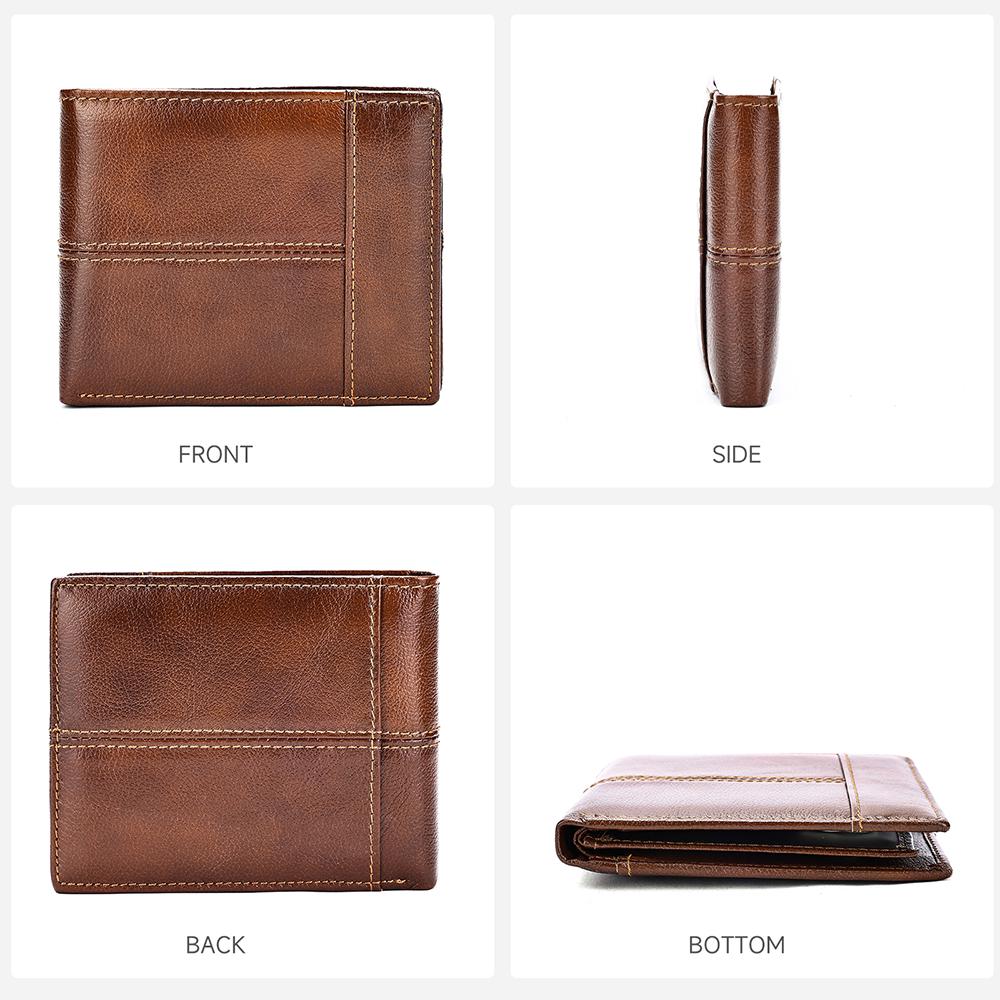 cartera de cuero con un estilo elegante y claro.