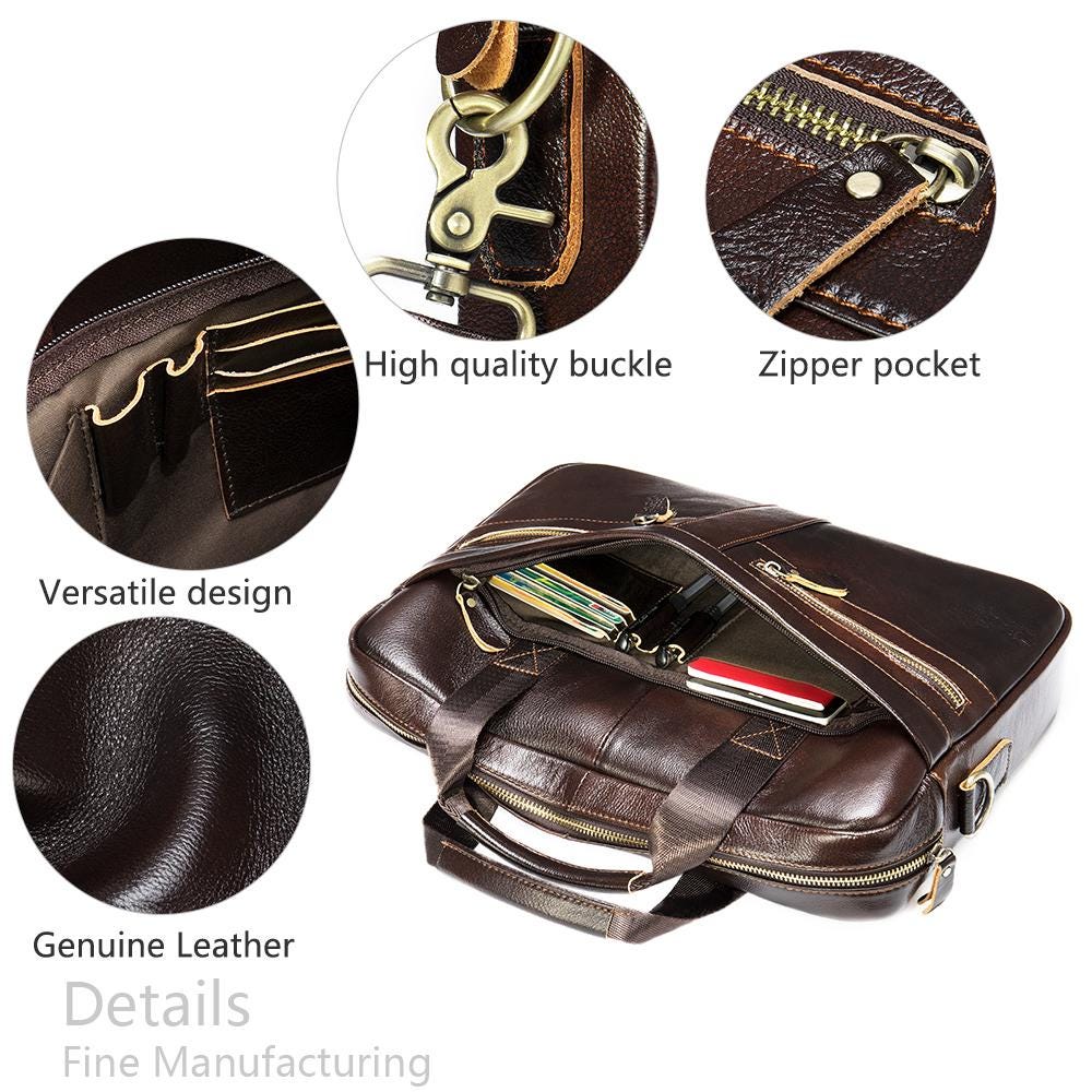 mochila para ordenador en cuero con un tono elegante y profesional.